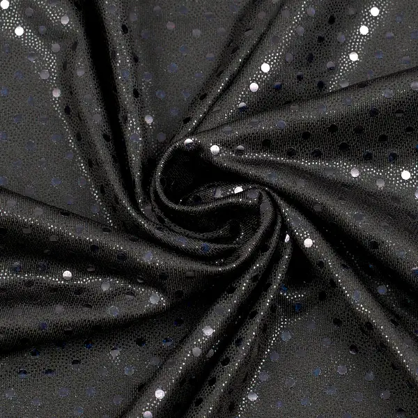Stretch Folienjersey "Pailletten" Farbe Schwarz Abverkauf