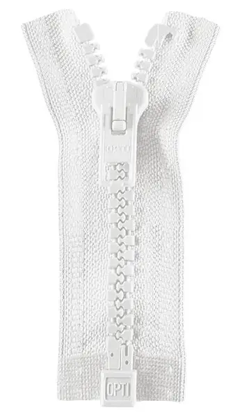 Neue Kollektion Opti Reißverschluss P60 teilbar 55cm - Farbe Weiss