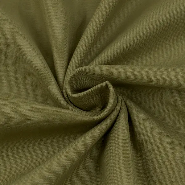Stretch Baumwollstoff "Peach Finish" Farbe Oliv-Grün Ausverkauf