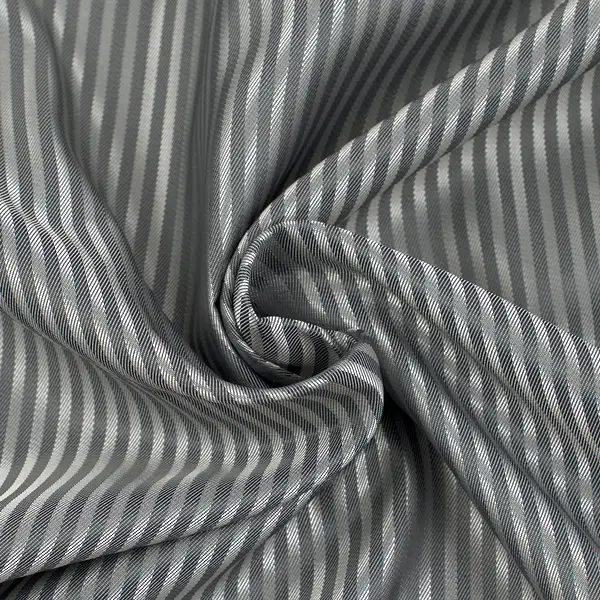 Wochenendangebot Futterstoff Jacquard "Längsstreifen" Farbe Silber-Grau