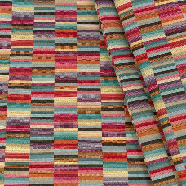 Neu Im Sortiment Gobelin Möbelstoff Dekostoff "Streifen-Reihen" Farbe Multicolor