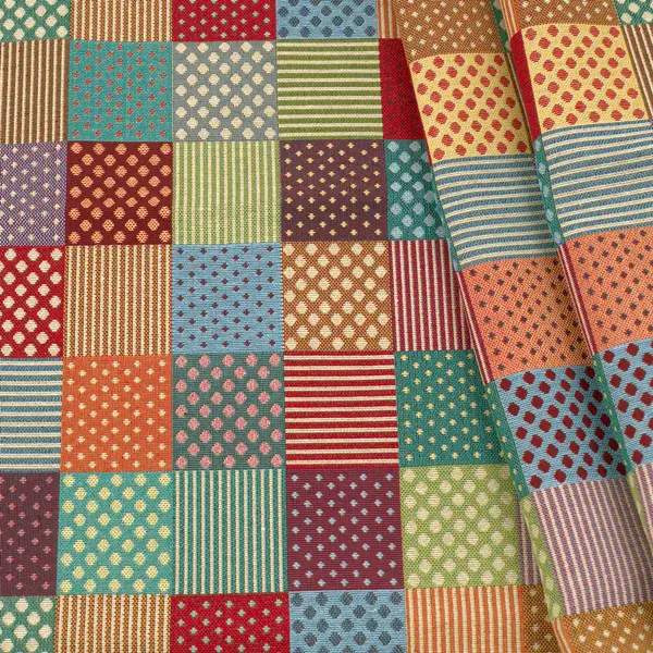 Direktkauf Gobelin Möbelstoff Dekostoff "Patchwork" Farbe Multicolor