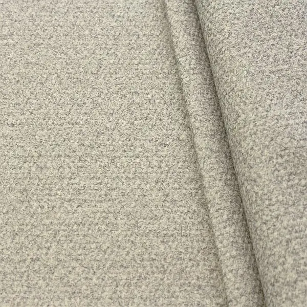 1,50 Meter - Polster- Möbelstoff Velours Artikel Fuego Farbe Hell-Grau meliert Top-Preis
