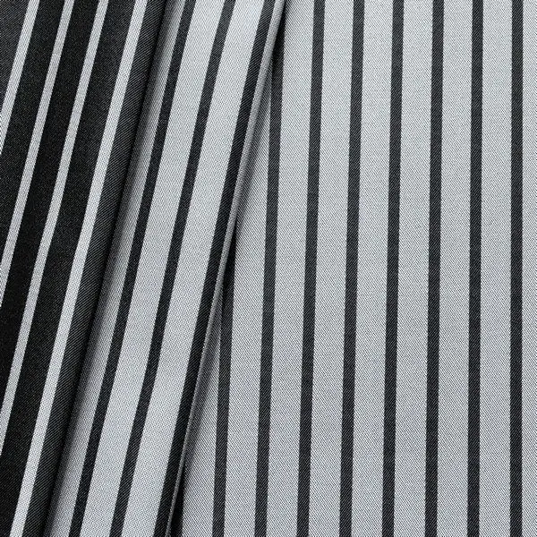 Top-Angebot 5,70 Meter - Taft DekostoffDoubleface "Silver Line" Farbe Silber-Grau Schwarz
