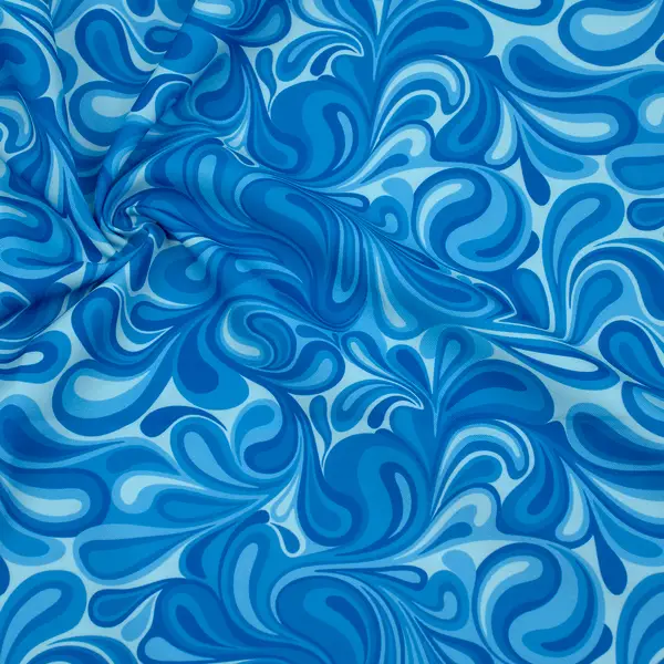 Versand Am Gleichen Tag 2,40 Meter - Modestoff Dekostoff universal "Retro abstrakt" Farbe Blau