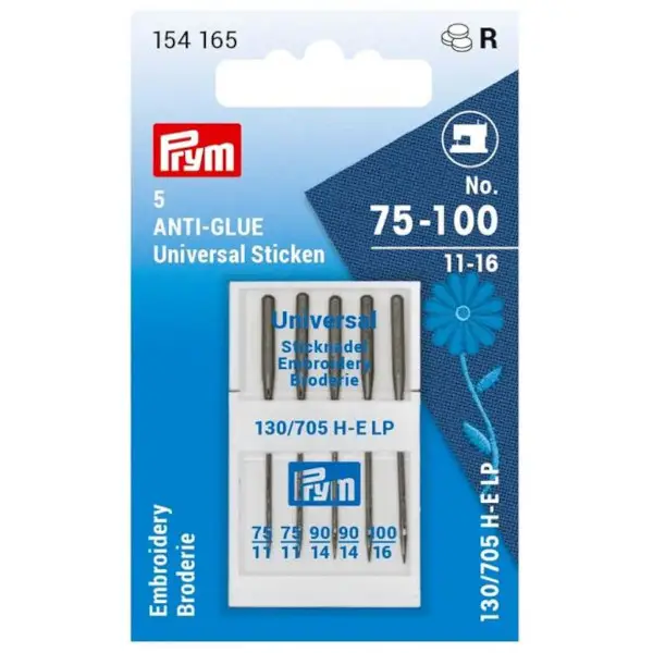 Meistverkauft Prym Sortiment Nähmaschinennadeln "ANTI-GLUE" No. 75-100