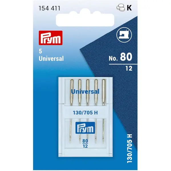 Prym 5 Nähmaschinennadeln mit Flachkolben No. 80 Nur Heute