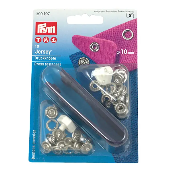 Meistverkauft Prym 10 Stück Druckknöpfe Jersey 10mm silberfarbig