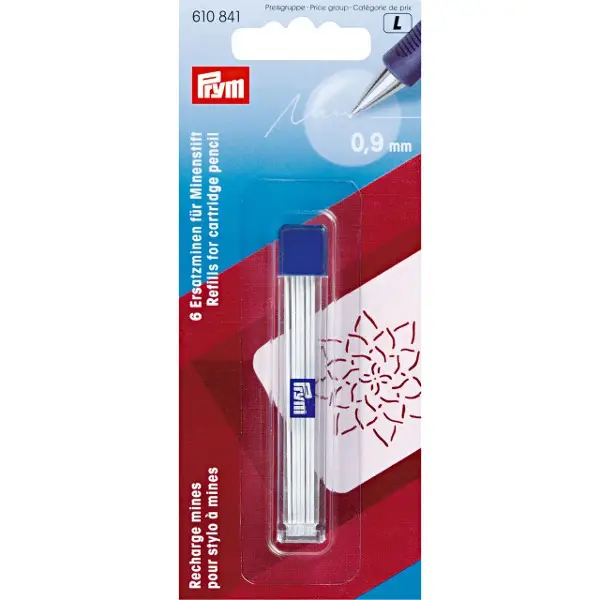 Nur Heute Prym Ersatzminen für Minenstift, extra fein Ø 0,9 mm weiß