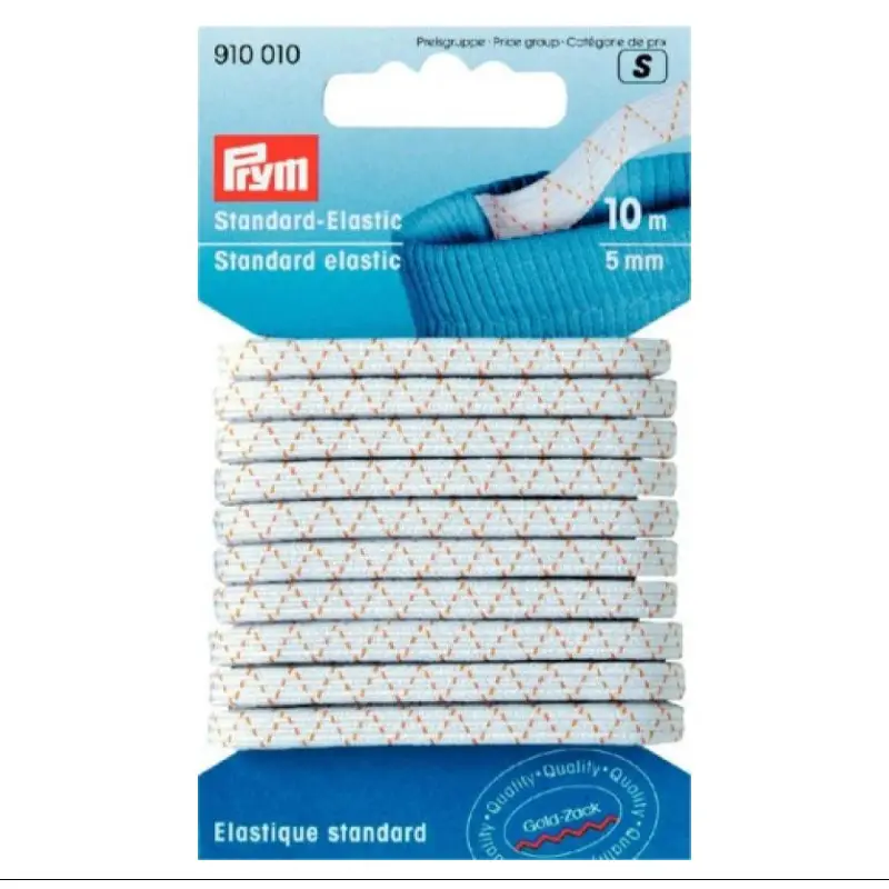 Prym 10m Standard-Elastic 5mm breit weiß Kracherpreis