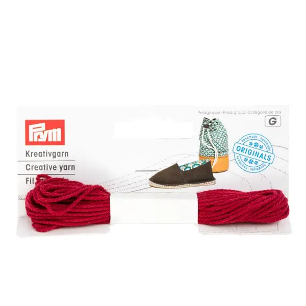 Sonderangebot Prym 7m Kreativgarn rot für Espadrilles
