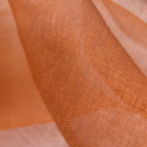 Zertifiziert Organza Two Tone Farbe Kupfer-Orange