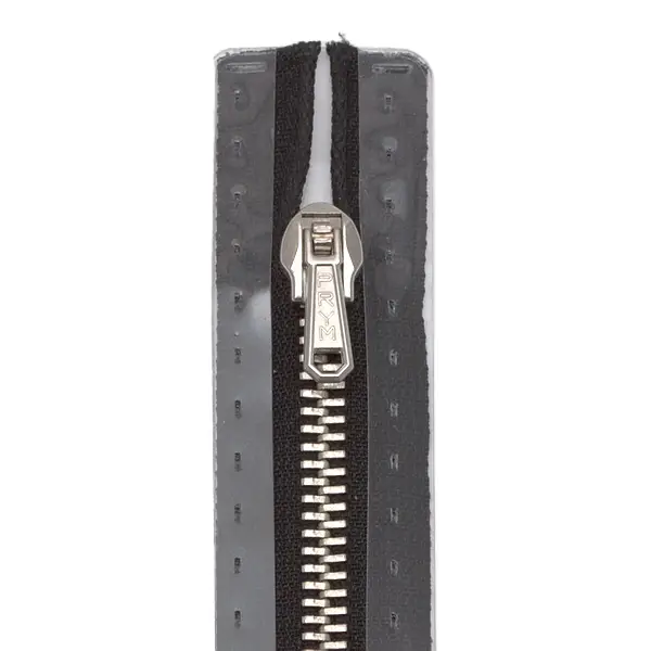 Echt Prym Metall Reißverschluss M2 Typ 10 unteilbar 14 cm silber-farbig - Farbe 000 Schwarz