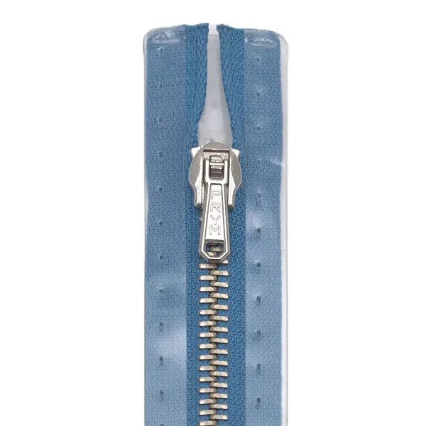 Prym Metall Reißverschluss M2 Typ 10 unteilbar 16 cm silber-farbig - Farbe 235 Azur-Blau Top-Preis
