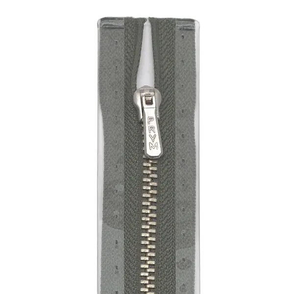 Neu Im Sortiment Prym Metall Reißverschluss M1 Typ 5 18 cm silber farbig - Farbe 002 Dunkel-Grau