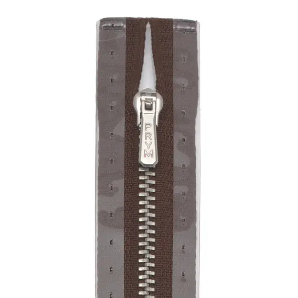 Rabatt Prym Metall Reißverschluss M1 Typ 5 18 cm silber farbig - Farbe 881 Dunkel-Braun