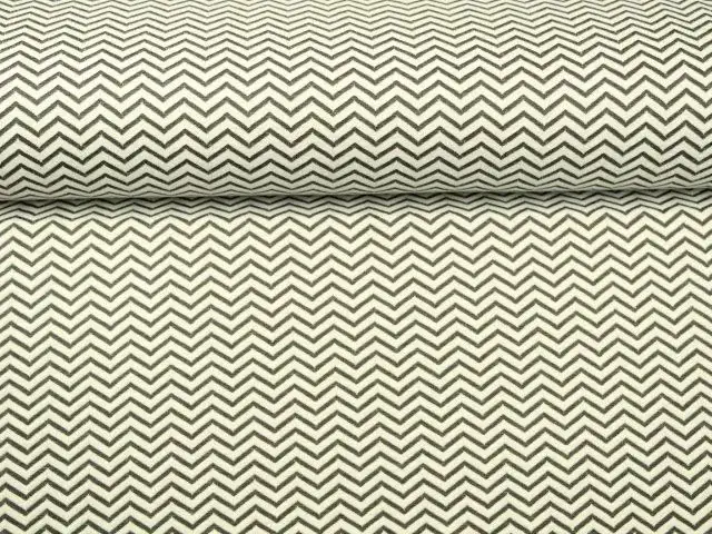 Schnäppchen Jacquard Jersey - Black/White Zigzag