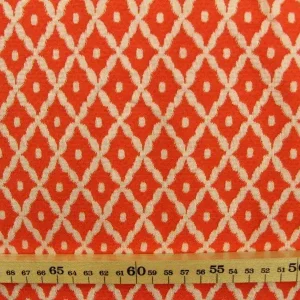 Günstig Jacquard Jersey - Coral/White Diamonds & Dots