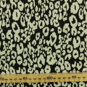 Jacquard Jersey - Black/White Leopard Finale Aktion