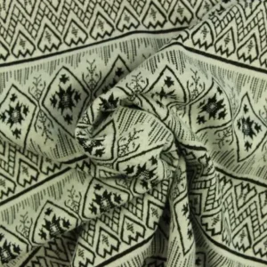 Bestpreis Jacquard Jersey - Black/White Lovely Graphic
