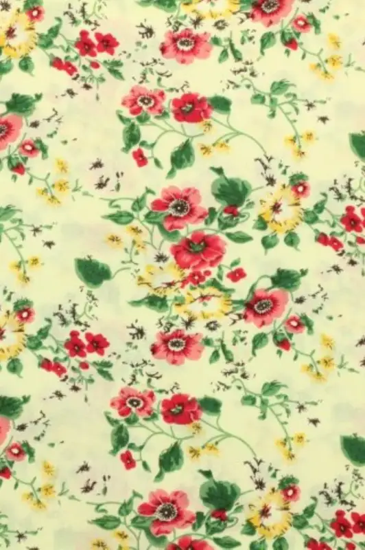 Abverkauf Baumwolle - Sea of Flowers - Vanilla