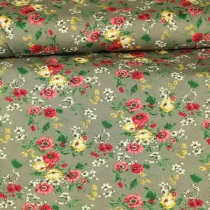 Katoen - Sea of Flowers - Grey Sale