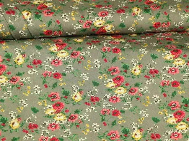 Katoen - Sea of Flowers - Grey Sale