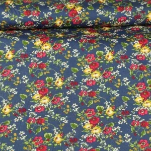Katoen - Sea of Flowers - Blue Neue Ware