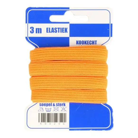 Neu Im Sortiment Karte Gummiband 10 mm - Orange 693