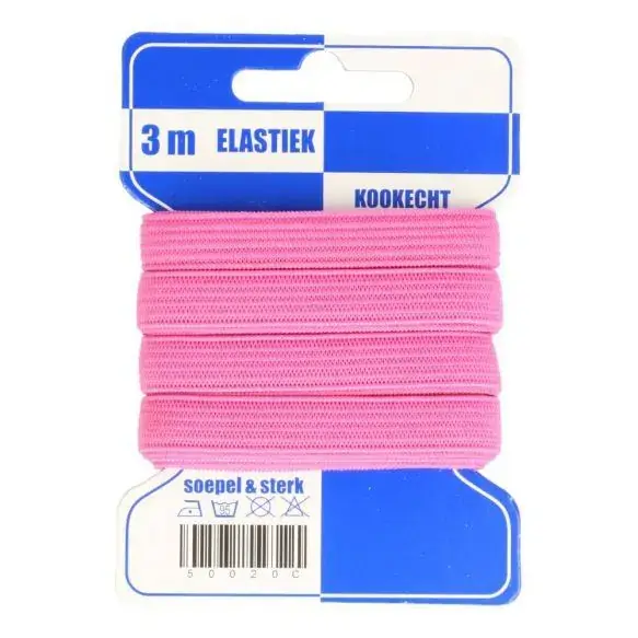 Karte Gummiband 10mm - Rosa 786 Beliebt