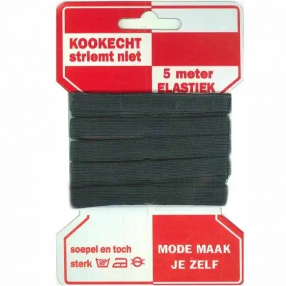 Aktuell Karte Elastik 10mm - Schwarz