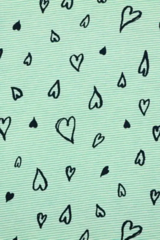 Neuheit Hearts and Stripes Aqua
