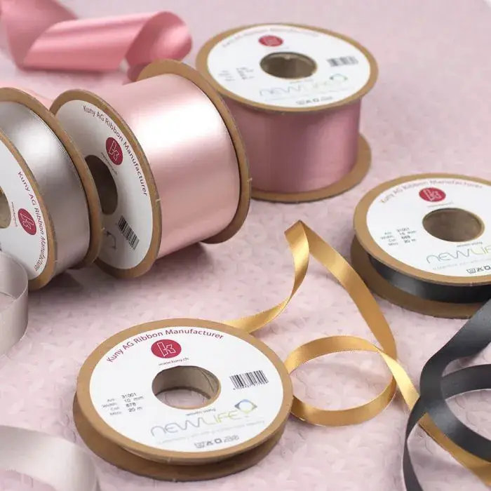 Direktkauf Newlife® Satin Band 25 mm - Dunkel Grau