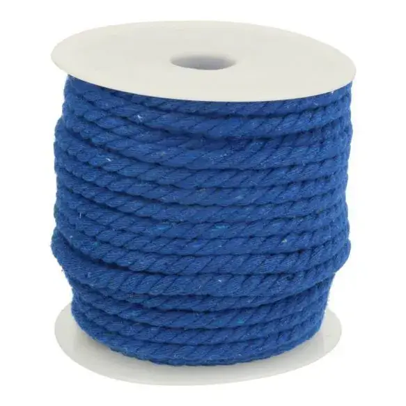 Ausverkauf Baumwolle Kordel Gedreht - 6mm Blau