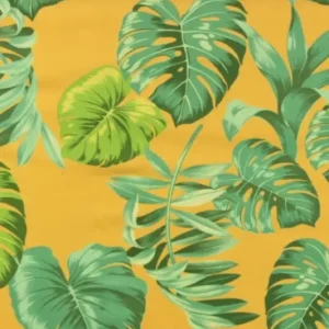 Rabatt Baumwolle Jersey - Jungle Leaves on Ocher
