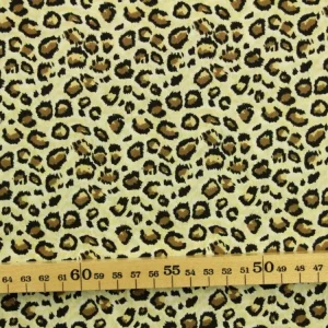 Sonderangebot Baumwolle: Creme/Taupe Panter