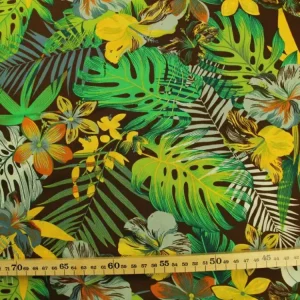 Preisreduziert Baumwolle: Jungle Floral - Brown