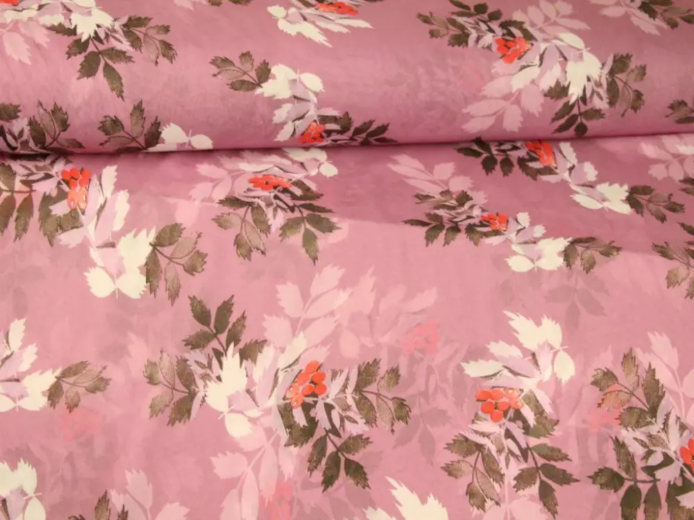Silky Chiffon - Holly Berry Geprüft