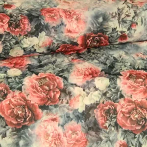 Solange Der Vorrat Reicht Silky Chiffon - Fleur Rouge