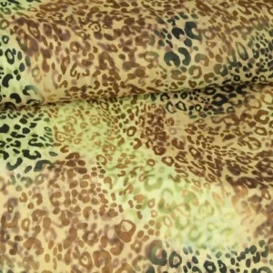 Silky Chiffon - Brown/Lime Leopard Sale