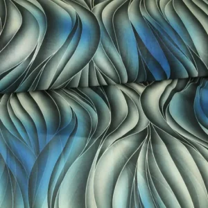 Top-Seller Silky Chiffon - Blue/Grey Chique Waves