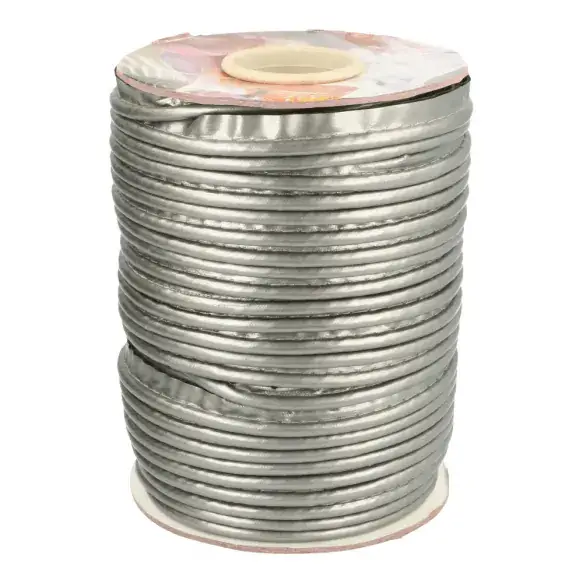 Geprüft Paspelband Lackleder - 002 Alt Silber