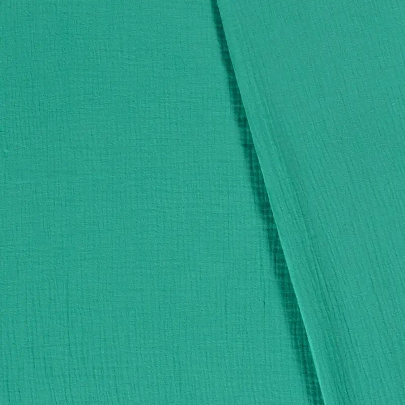 Musselin Double Gauze uni Türkis - 1122 Must-Have