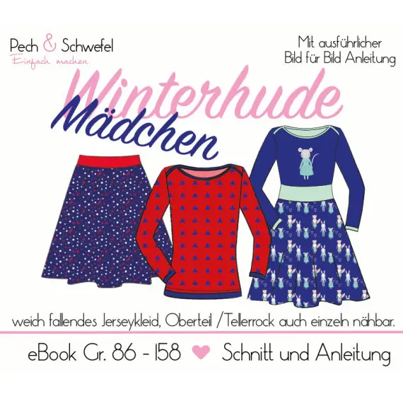 Ebook -Kleid - Winterhude Mädchen 86 - 158 von Pech und Schwefel Sonderangebot