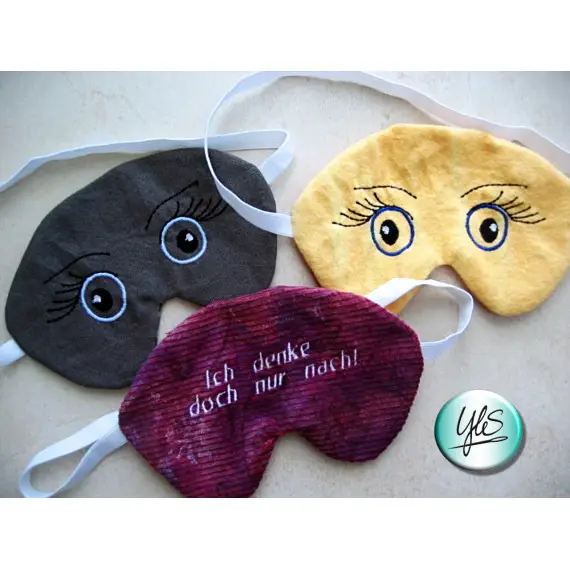 Geprüft Stickdatei Schlafmaske ITH für den Rahmen 13 cm x 18 cm