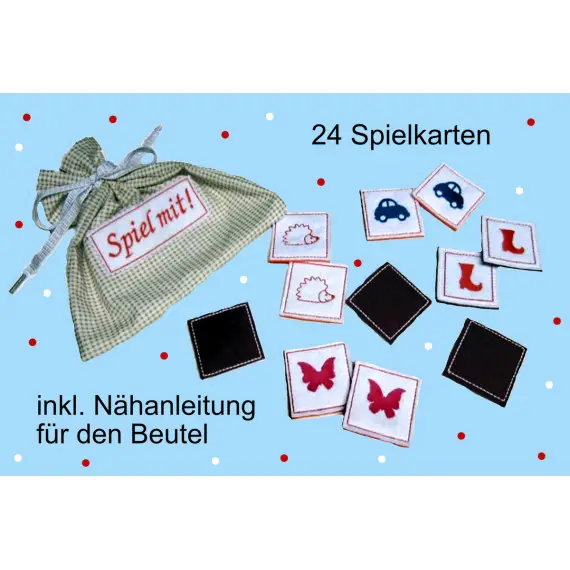Stickdatei "Spiel mit!" für den Rahmen 13 cm x 18 cm Garantierte Lieferung