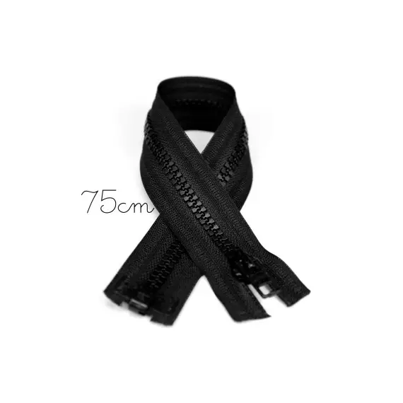 1x75cm Reißverschluss - Teilbar - Hochwertig - Opti - Schwarz (0000) Direkt Vom Hersteller