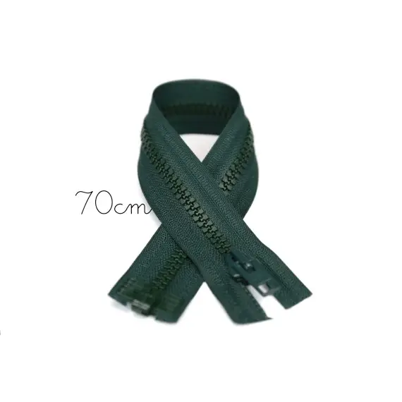 1x70cm Reißverschluss - Teilbar - Hochwertig - Opti - Tannengrün (0461) Markenware