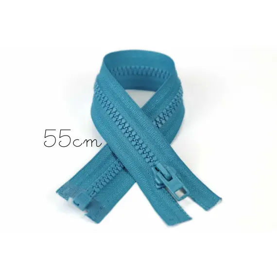 1x55cm Reißverschluss - Teilbar - Hochwertig - Opti - Cyanblau (0298) Jetzt Bestellen