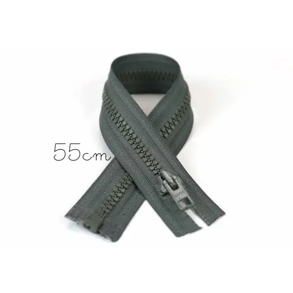 Nur Heute 1x55cm Reißverschluss - Teilbar - Hochwertig - Opti - Khakigrau (0002)
